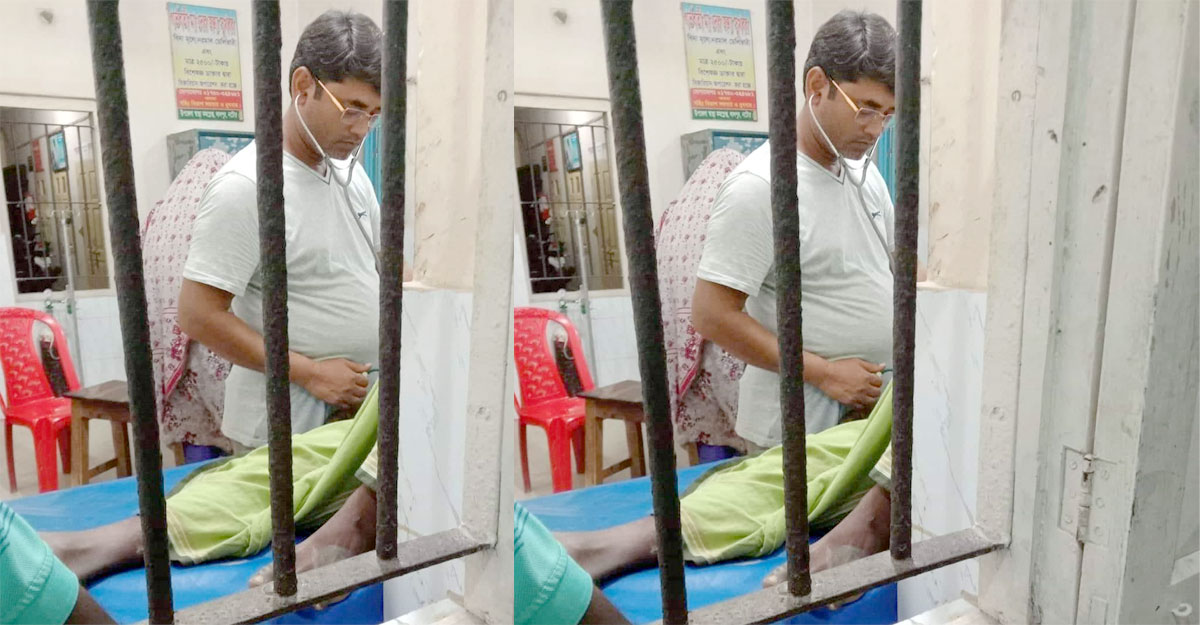 সরকারি হাসপাতালে স্বাস্থ্যসেবা দিচ্ছেন অ্যাম্বুলেন্স চালক