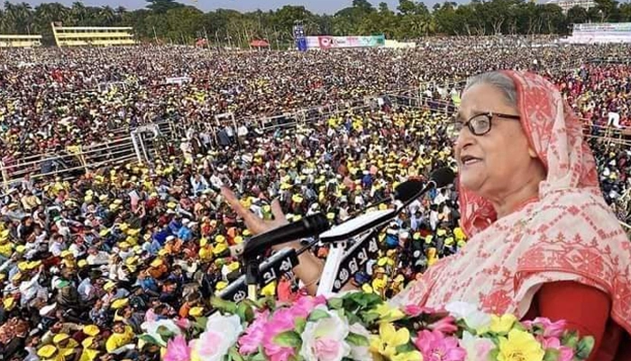 নৌকায় ভোটের ওয়াদা চাইলেন প্রধানমন্ত্রী