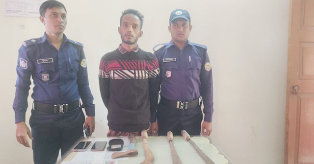 পিরোজপুরে অস্ত্রসহ দুই ডাকাত আটক