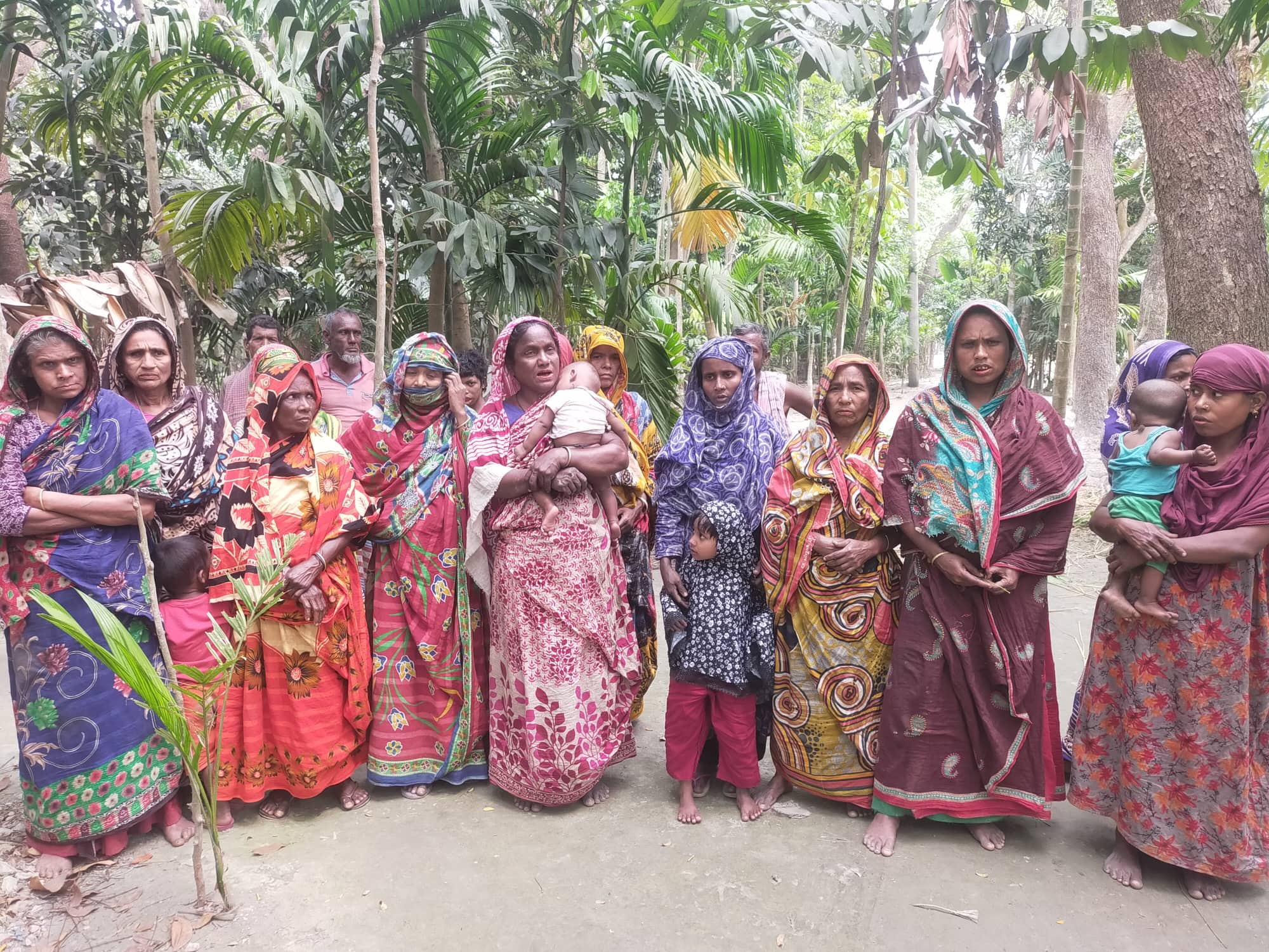 বরিশাল-ভোলা সীমান্ত বিরোধ বাহাদুর গ্রামের মাছ,গাছ ও ফসল লুটের অভিযোগ ভোলার লাঠিয়ালদের বিরুদ্ধে