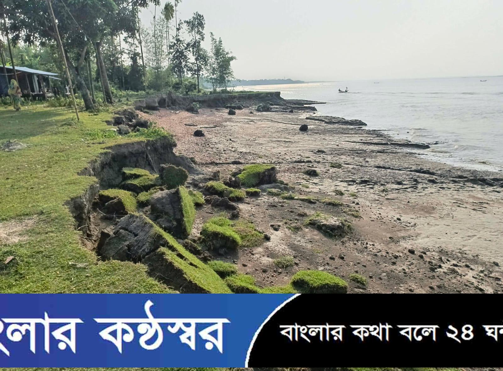 মেঘনার করাল গ্রাসে বিলীন হওয়ার শঙ্কায় উলানিয়ার ৮ গ্রাম