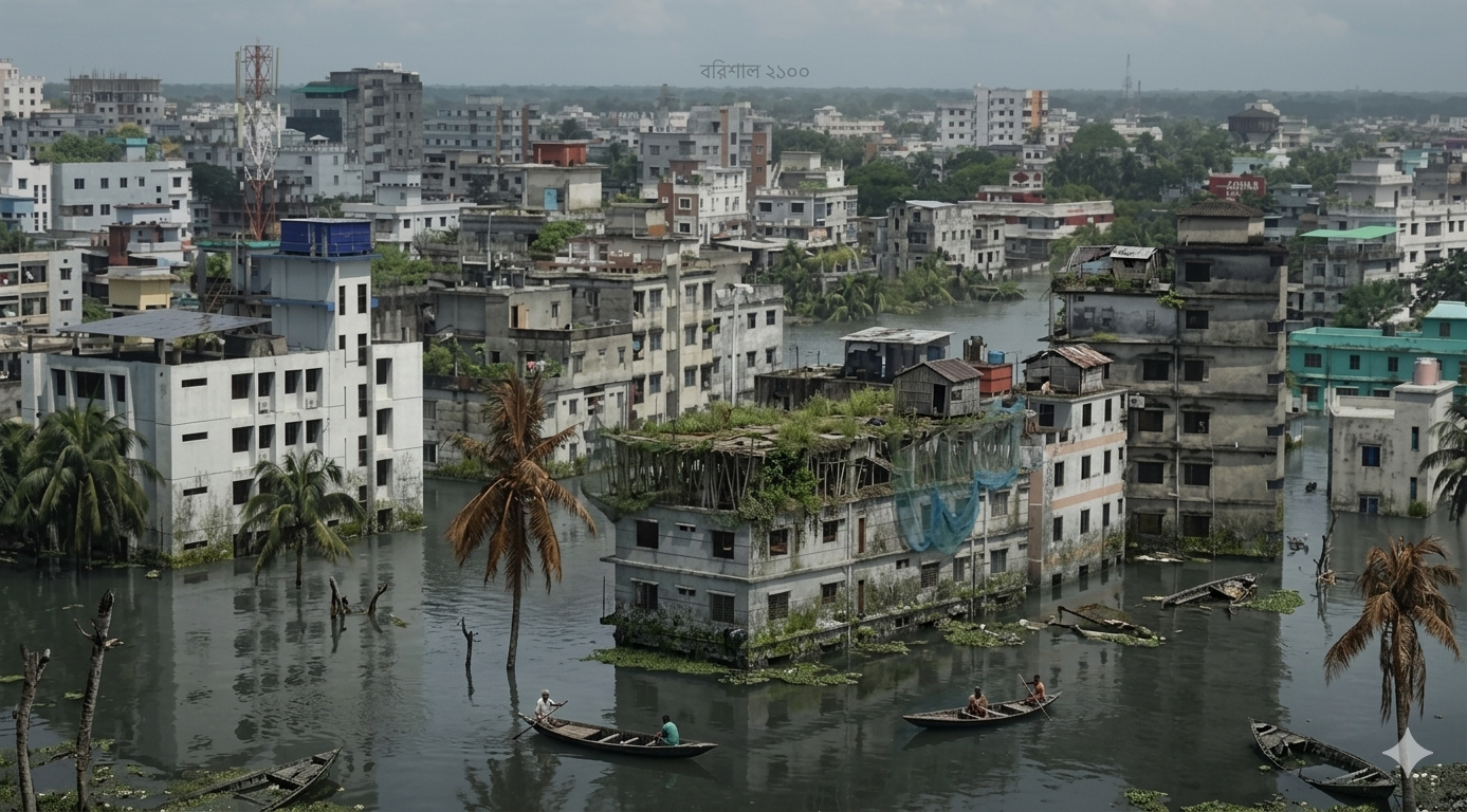 ১০০ বছরের মধ্যে বাসযোগ্যতা হারাতে পারে বরিশাল