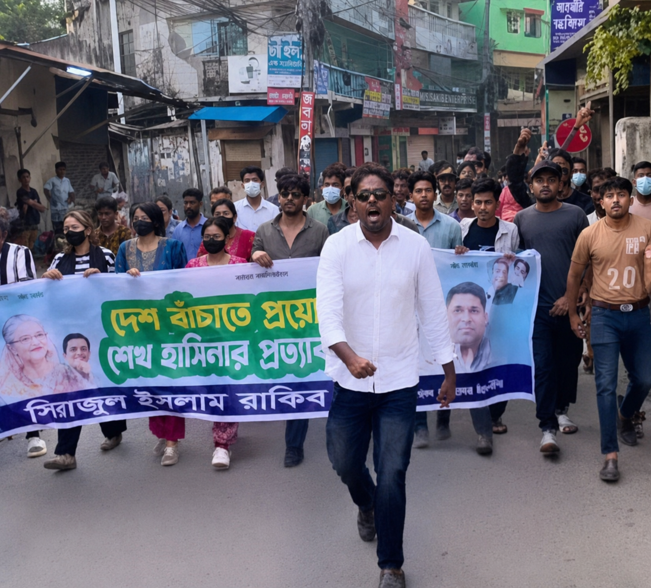 বরিশাল নগরীতে নিষিদ্ধ ছাত্রলীগের ঝটিকা মিছিল, শনাক্তে পুলিশের অভিযান