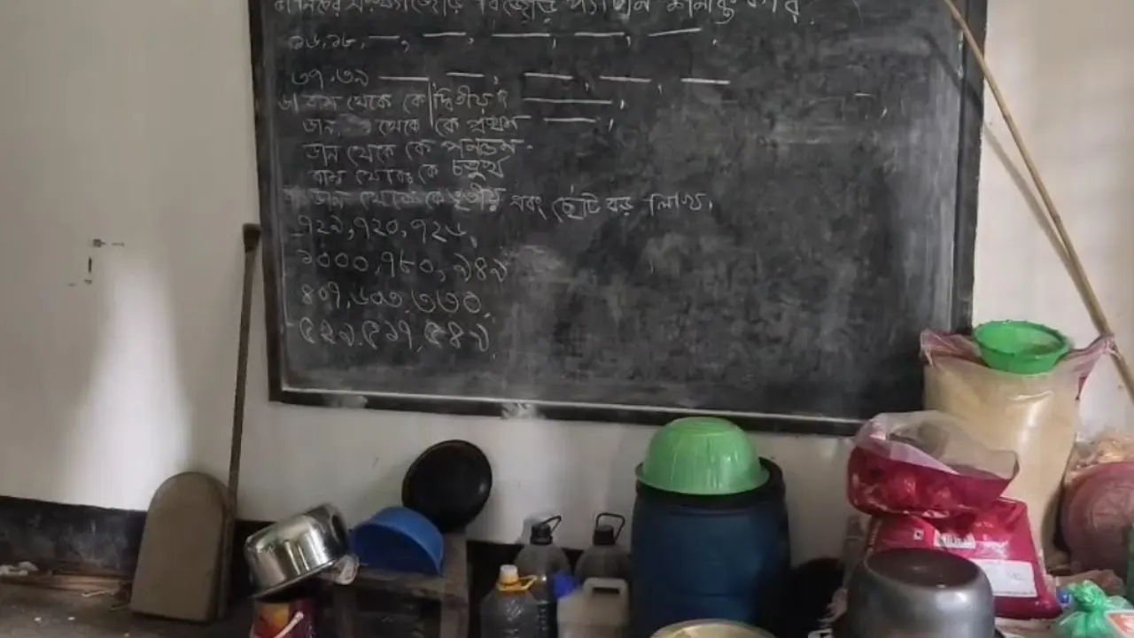 শ্রেণিকক্ষেই চলছে শিক্ষিকার সংসার