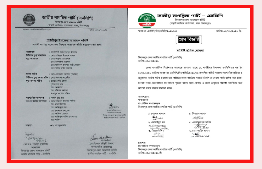 এনসিপির পার্বতীপুর উপজেলা কমিটি গঠনের ২৪ ঘণ্টার মধ্যেই স্থগিত