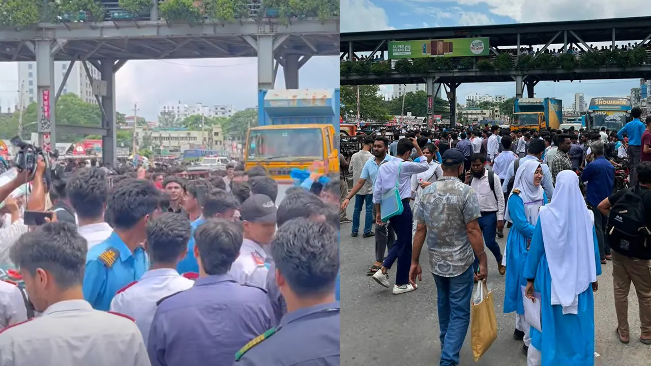 রাজধানীতে শিক্ষার্থীদের ফের সড়ক অবরোধ