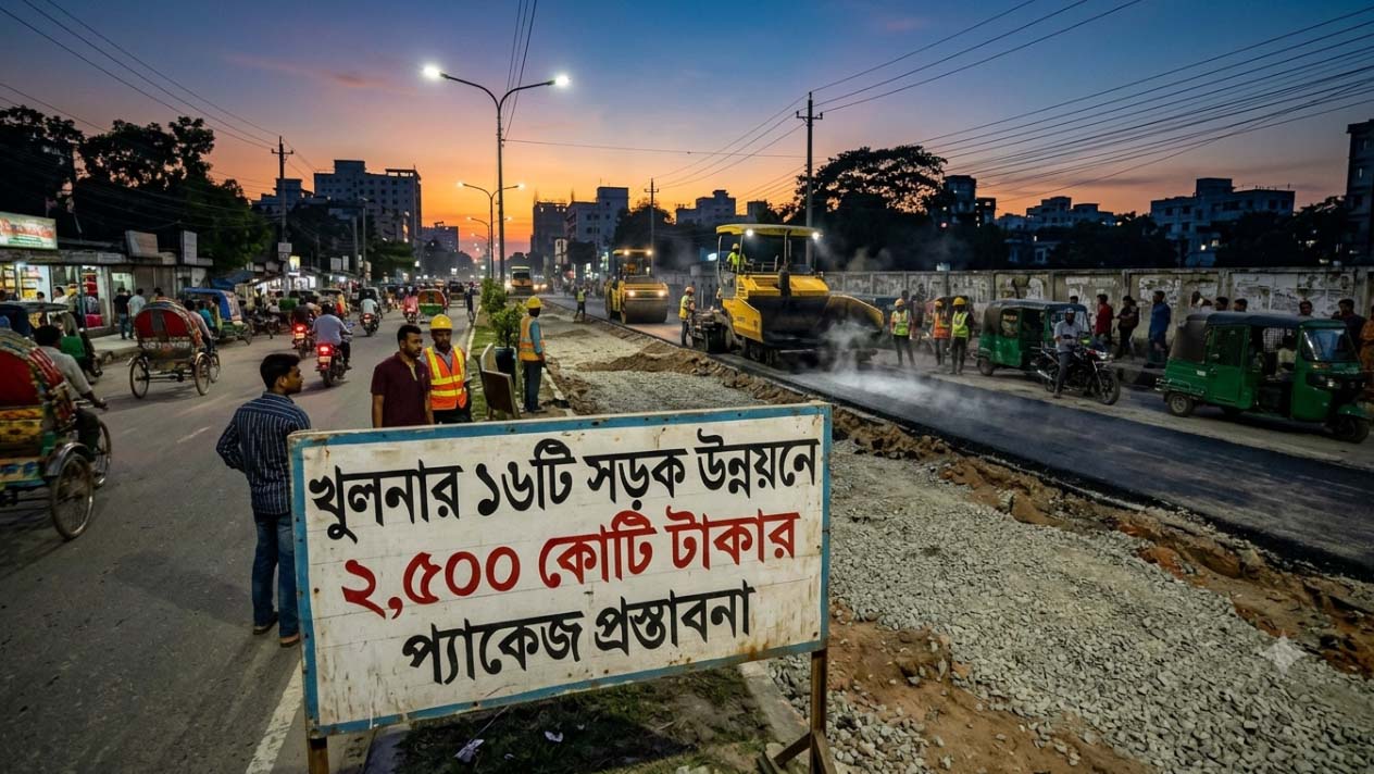 খুলনাঞ্চলের ১৬ সড়ক উন্নয়নে আড়াই হাজার কোটি টাকার প্রস্তাব
