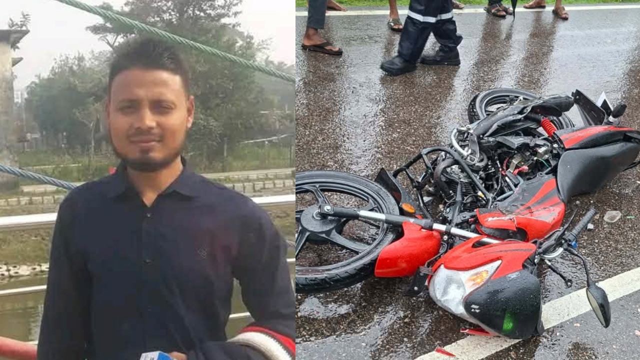 মহাসড়কে বাসের ধাক্কায় প্রাণ গেল ব্যবসায়ীর